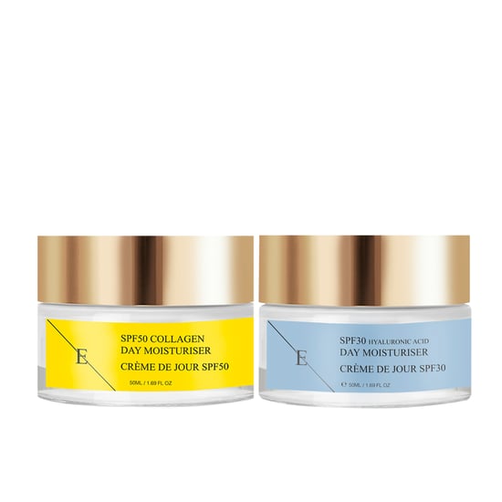 SPF 30 Hyaluronzuur Dagcrème 50ml + SPF 50 Collageen Dagcrème 50ml - Image 1