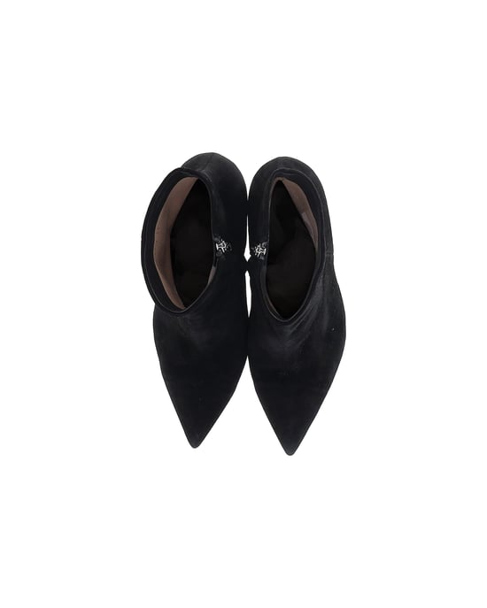 Gianvito Rossi Pointed-Toe Ankle Boots in Black Suede - Image 6