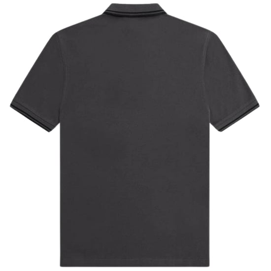 Fred Perry Black Twin Tipped Collar Grey Polo Shirt