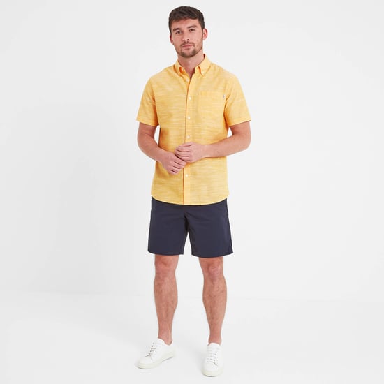 Dwaine Mens Short Sleeve Shirt Bright Yellow