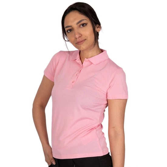 Island Green Dames/Dames Klassiek Micro Pique Golf Poloshirt (Snoepjesroze) - Image 3