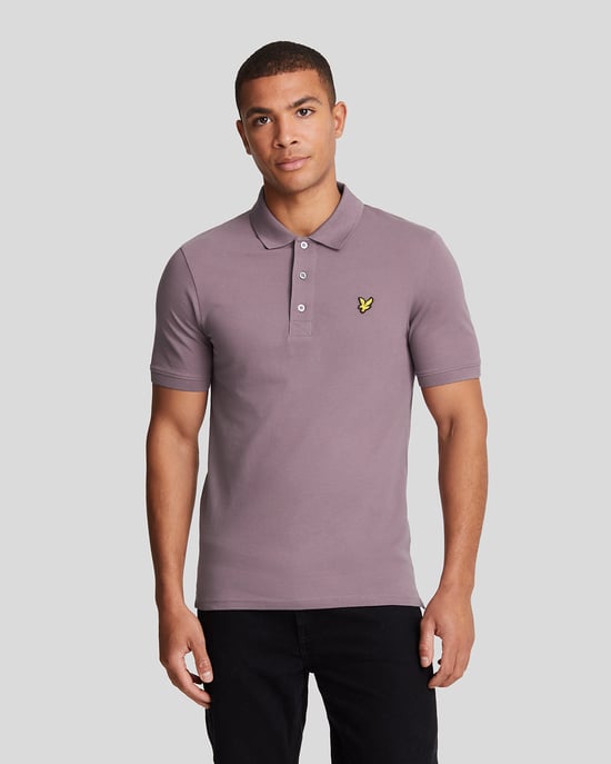 Lyle & Scott-logo op de borst Highland Mauve paars poloshirt - Image 1