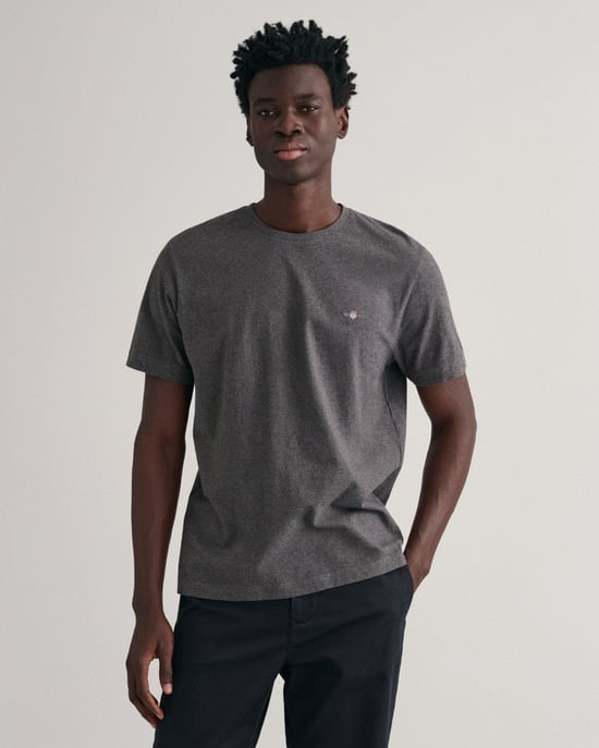 GANT Heren Regular Fit Korte Mouw T-shirt Shield Logo - Image 1