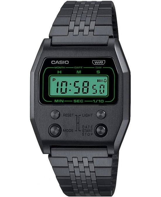 Casio Casio Collectie Vintage Heren Zwarte Horloge A1100B-1EF - Image 1
