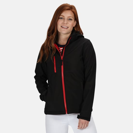 Regatta Womens/Ladies Venturer 3 Layer Membrane Soft Shell Jacket (Black/Red)