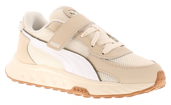 Puma Junior Boys Trainers Wild Rider Futurism Touch Fastening white - Image 1