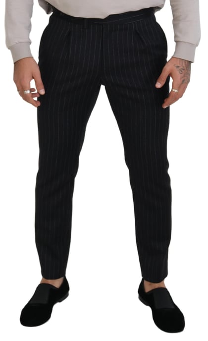 Gestreepte Wol Chino Broek - Image 4