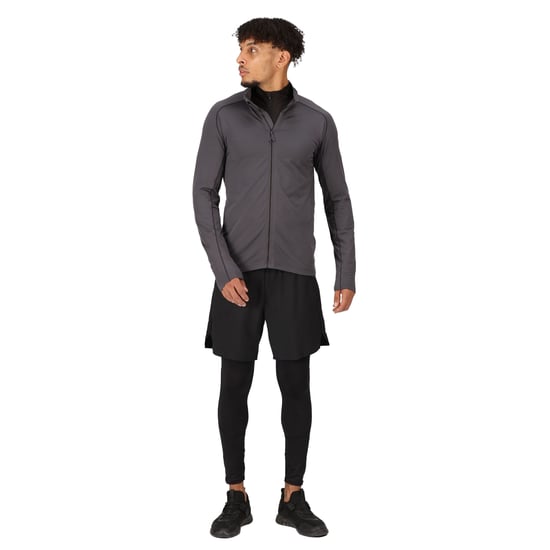 Regatta Mens Core Stretch Full Zip Midlayer (Seal Grey)