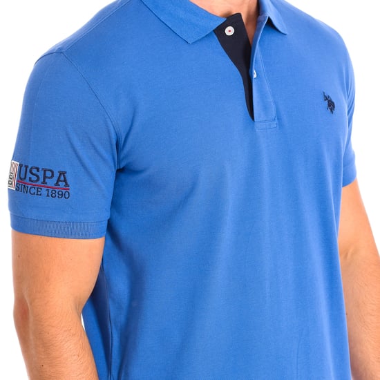 FOST Short Sleeve Polo with contrast lapel collar 64783 man