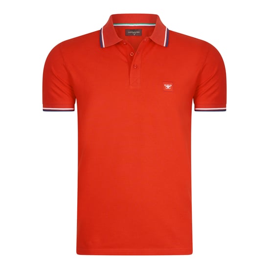 Cappuccino Italia Polo SS Polo Applique Pique Rood - Image 1