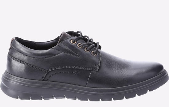Hush Puppies Triton Zwarte Leren Veterschoenen Voor Heren - Image 1