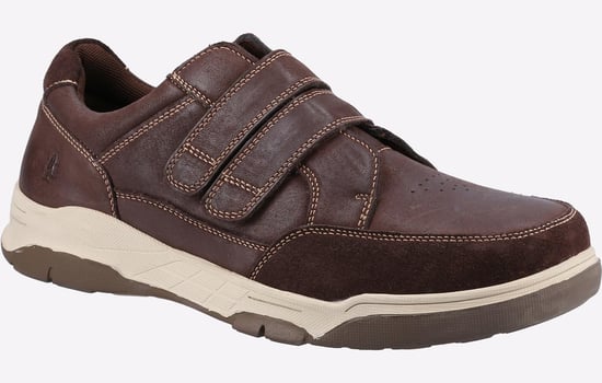 Hush Puppies Fabian Double Strap Leren Bruine Heren Instappers - Image 2
