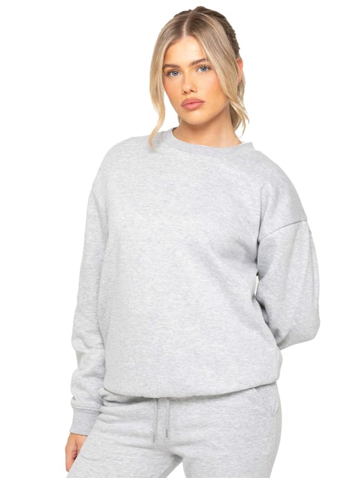 Enzo Womens Oversized Sweatshirt - Grey