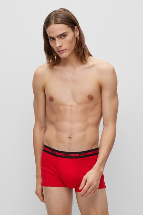 HUGO 3 Pack Men's Cotton Planet Trunk
