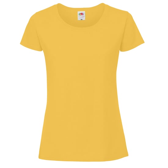 Fruit Of The Loom Vrouwen / Dames Ringgesponnen Premium T-Shirt (Zonnebloem) - Image 1