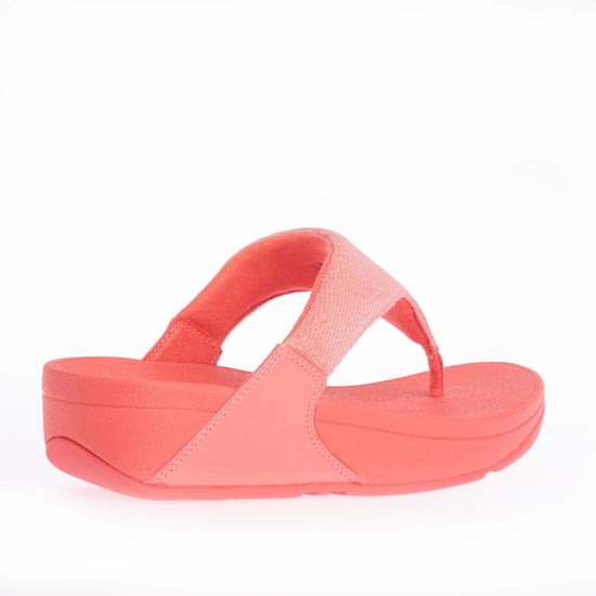 Dames Fit Flop Lulu Shimmerlux teen-post sandalen in koraal - Image 4