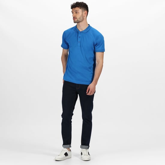 Regatta Hardwear Mens Coolweave Short Sleeve Polo Shirt (Oxford Blue)