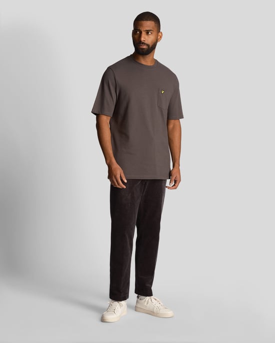 Lyle & Scott effen pique zak gunmetal T-shirt - Image 2