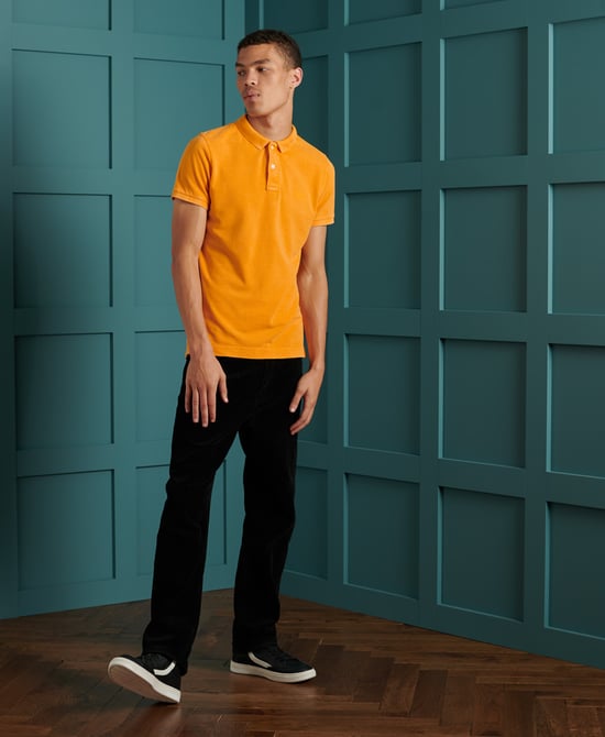 Superdry Organic Cotton Vintage Destroyed Polo Shirt