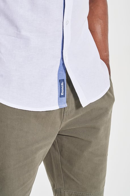 White 'Bowdon' Short Sleeve Cotton Shirt