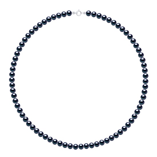 Necklace of Real Cultured Freshwater Pearls Semi Round 5-6 mm