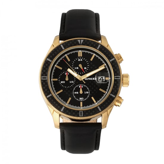 Breed Maverick Chronograph Leather-Band Watch w/Date