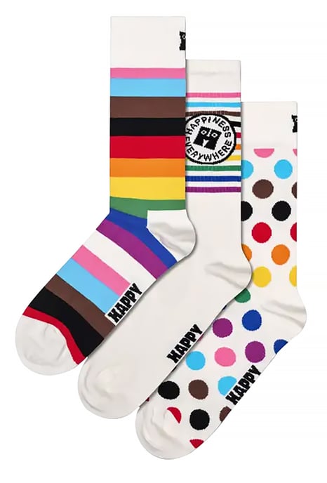 3-Pack Multipack Pride Sokken Cadeauset | Happy Socks | Multicolored Rainbow LGBTQIA+ Sokken - Regenboog - Image 1