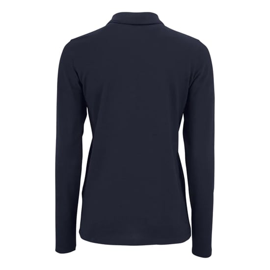 SOLS Dames/Dames Perfect Pique Poloshirt met Lange Mouwen (Franse marine) - Image 2