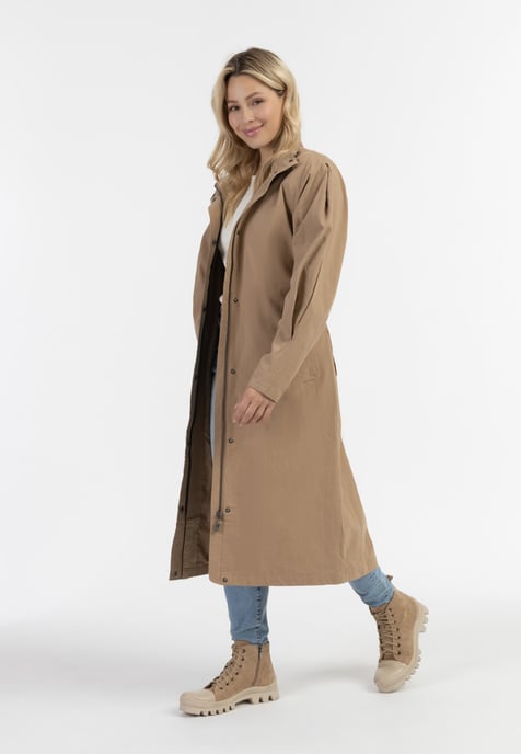 Dreimaster lichte katoenen jas Dames donkerbeige - Image 3