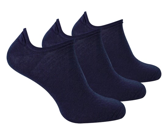 Steven - 3 Paar Heren Merino Wol Onzichtbare Sokken | Ademende Lichte Sokken - Marine - Image 1