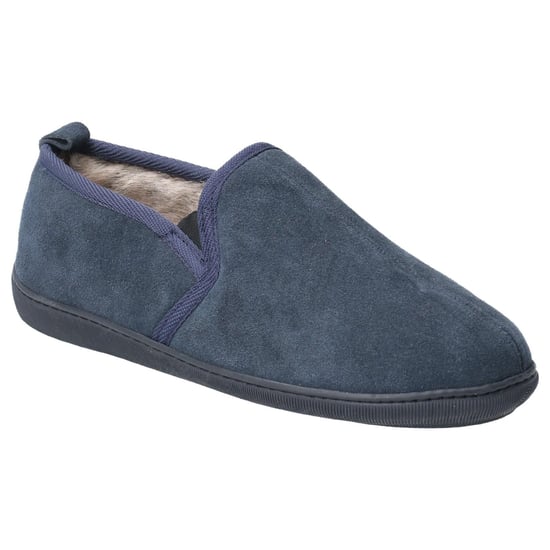 Hush Puppies Heren Arnold Slip On Leather Slipper (Marine) - Image 1