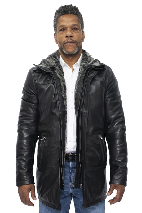 Mens Leather Trench Coat-Aleppo