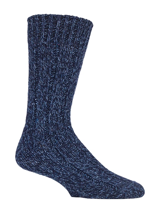 Gewatteerde wolrijke Pennine-wandelsokken voor heren - Marineblauw - Image 1
