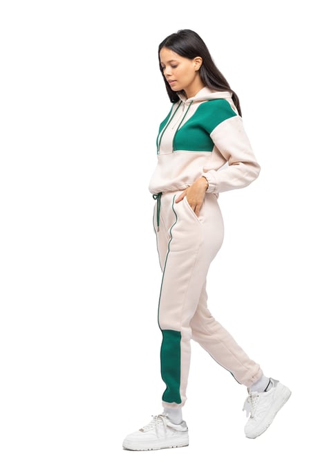Tom Barron Ladies Duo-Color Half-Zip Modern Tracksuit