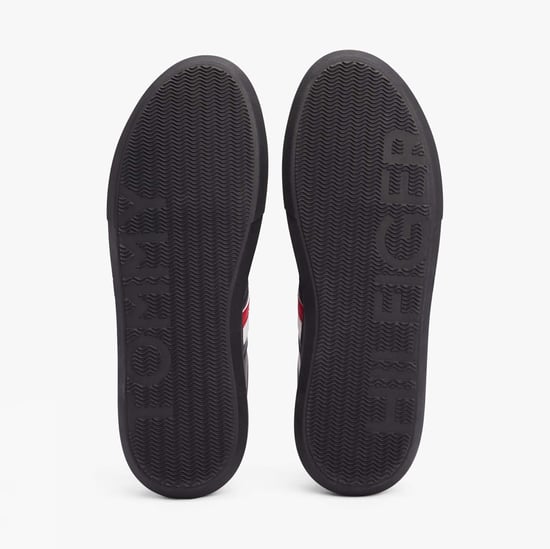 Heren Tommy Hilfiger Essentiële Leren Cupsole Sneakers in Zwart - Image 6