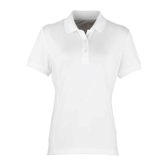 Premier Dames/Dames Coolchecker Piqué Poloshirt (Wit) - Image 1
