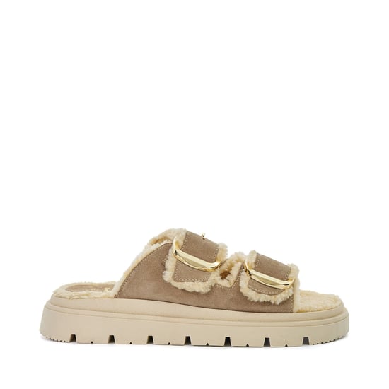 Dune Ladies Lodge - Cosy Lined Two Bar Mules - Image 2