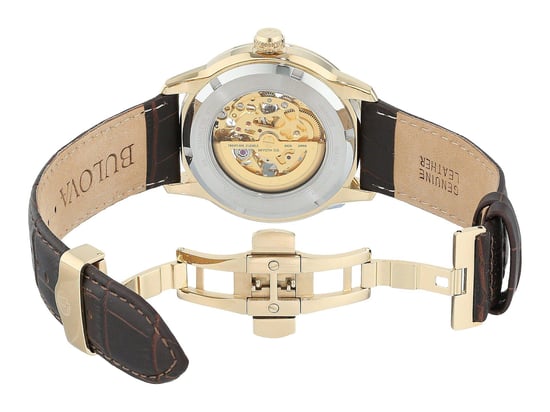 Bulova Automatisch / Wilton Heren Bruine Horloge 97A138 - Image 4