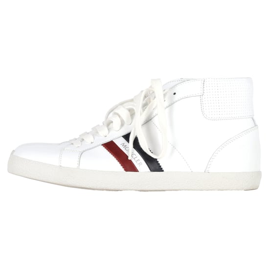 Moncler Monte Carlo Gestreepte Hoge Sneakers in Witte Leer - Image 6