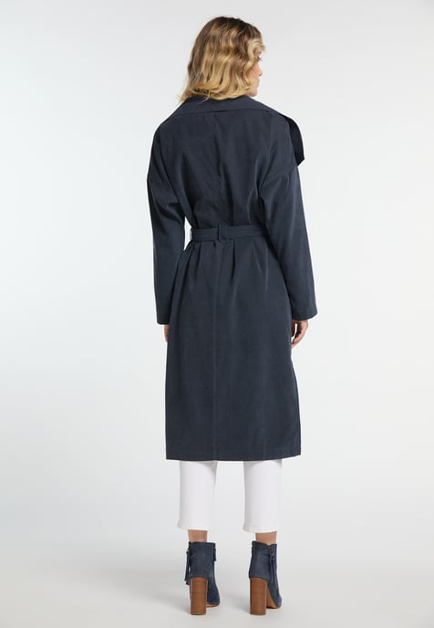 Dreimaster Cupro jas Dames marine - Image 4