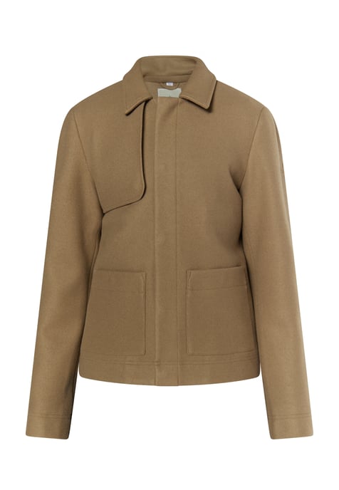 Dreimaster Overgangsjack in wollen look Heren Grijsbeige - Image 1