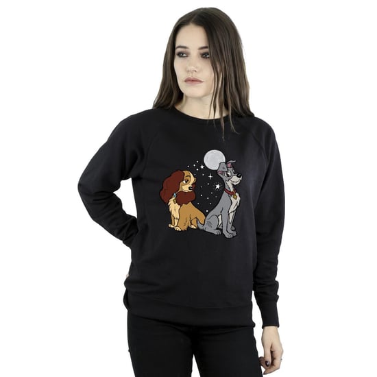 Disney Dames/Dames Lady And The Tramp Maan Sweatshirt (Zwart) - Image 2