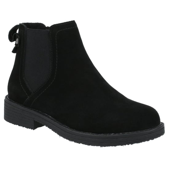 Hush Puppies Maddy Wijd Zwart Suède Dameslaarzen - Image 1