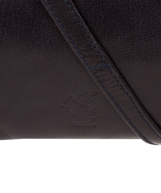 'Nikita' Navy Leather Cross Body Bag