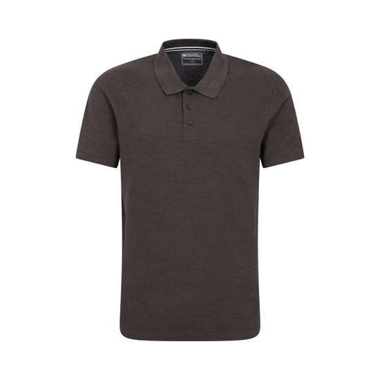 Mountain Warehouse Heren Dawnay Textured Pique Poloshirt (Houtskool) - Image 1