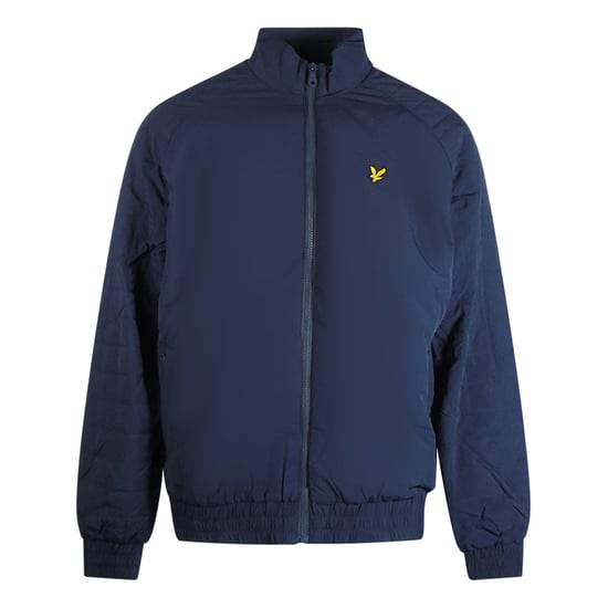Lyle & Scott Navy Blue Quilted Sleeve Full Zip Jacket