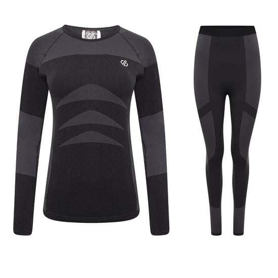 Dare 2B Womens/Ladies In The Zone II Base Layer Set (Black/Black)