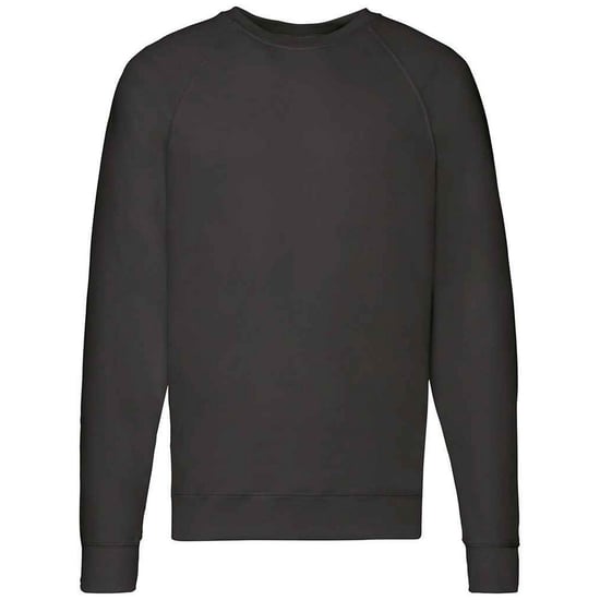 Fruit of the Loom Unisex Lichtgewicht Raglan Sweatshirt voor volwassenen (Zwart) - Image 1