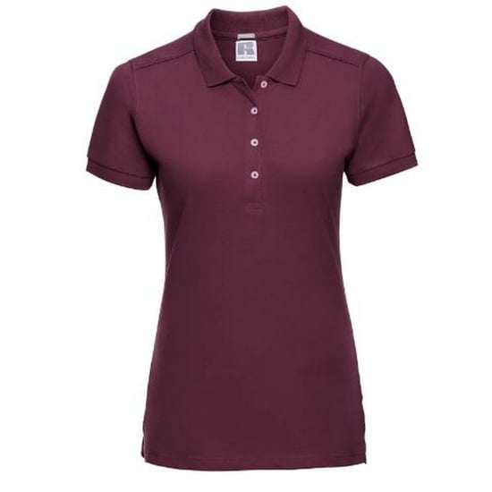 Russell Dames/dames Stretch Short Sleeve Polo Shirt (Bourgondië) - Image 1