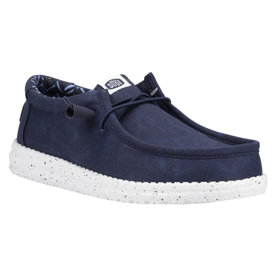 HEYDUDE Wally Canvas 100% Katoen Heren Navy Bootschoenen - Image 6